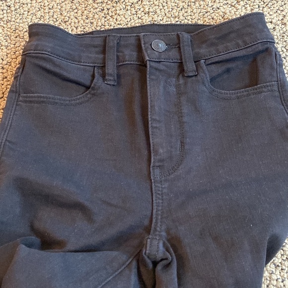 American Eagle Next Level Stretch Black Skinny Jeans Size 00 Short- Like New - Picture 6 of 12